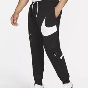 Nike Sportswear Swoosh Logo Men's Jogger Pants Black White Size XXL DR8951-010